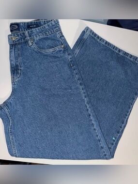 Wide Leg Rhinestone Denim Jeans 6